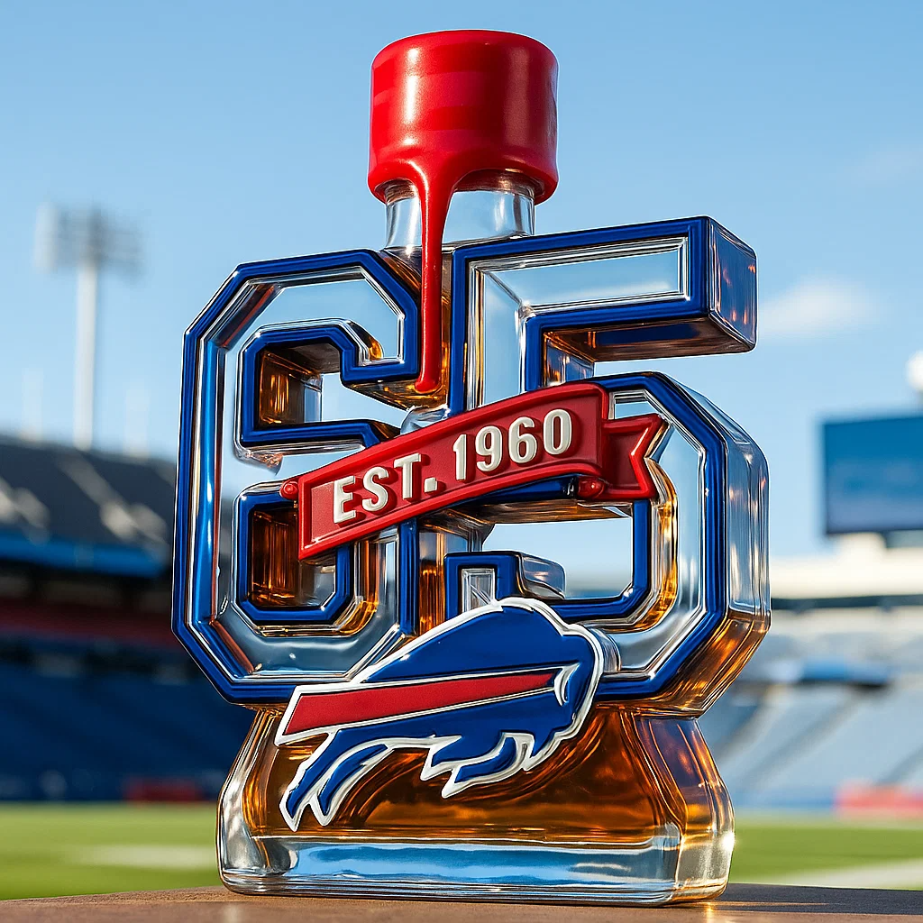 Buffalo Bills 65th Anniversary Limited Edition Whiskey Bottle