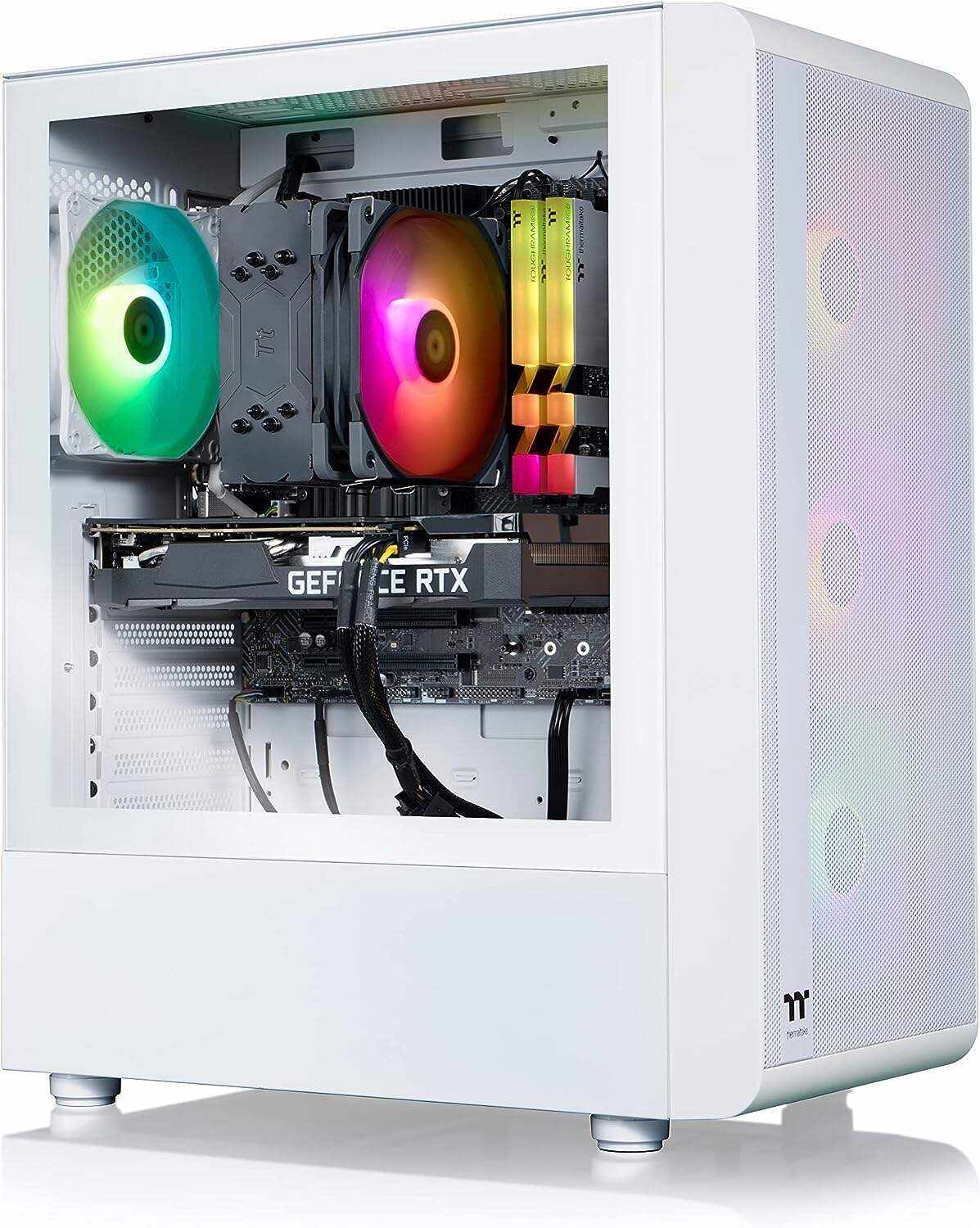 Thermaltake Frostbite 380 Gaming Desktop (AMD RyzenTM 7 5800X 8-core, ToughRam RGB DDR4 3600Mhz 32GB Memory, NVIDIA® GeForce RTXTM 3080, 1TB NVMe M.2, Win10 Home) D3FB-B550-380-LCS