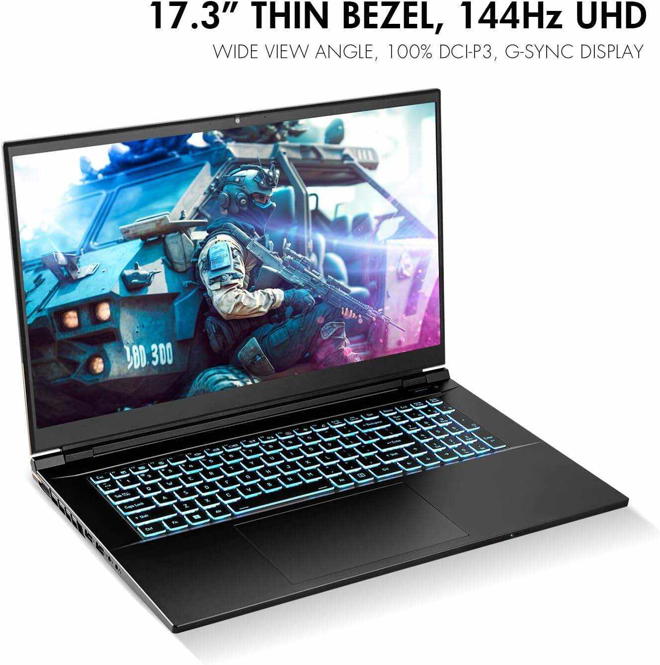 Sager 2023 Gaming Laptop NP8875E, 17.3 Inch QHD 240Hz 100% DCI-P3 G-Sync, Intel i9-13900HX, RTX 4070 8GB, 64GB RAM, 2TB Gen4 NVMe SSD, Win 11