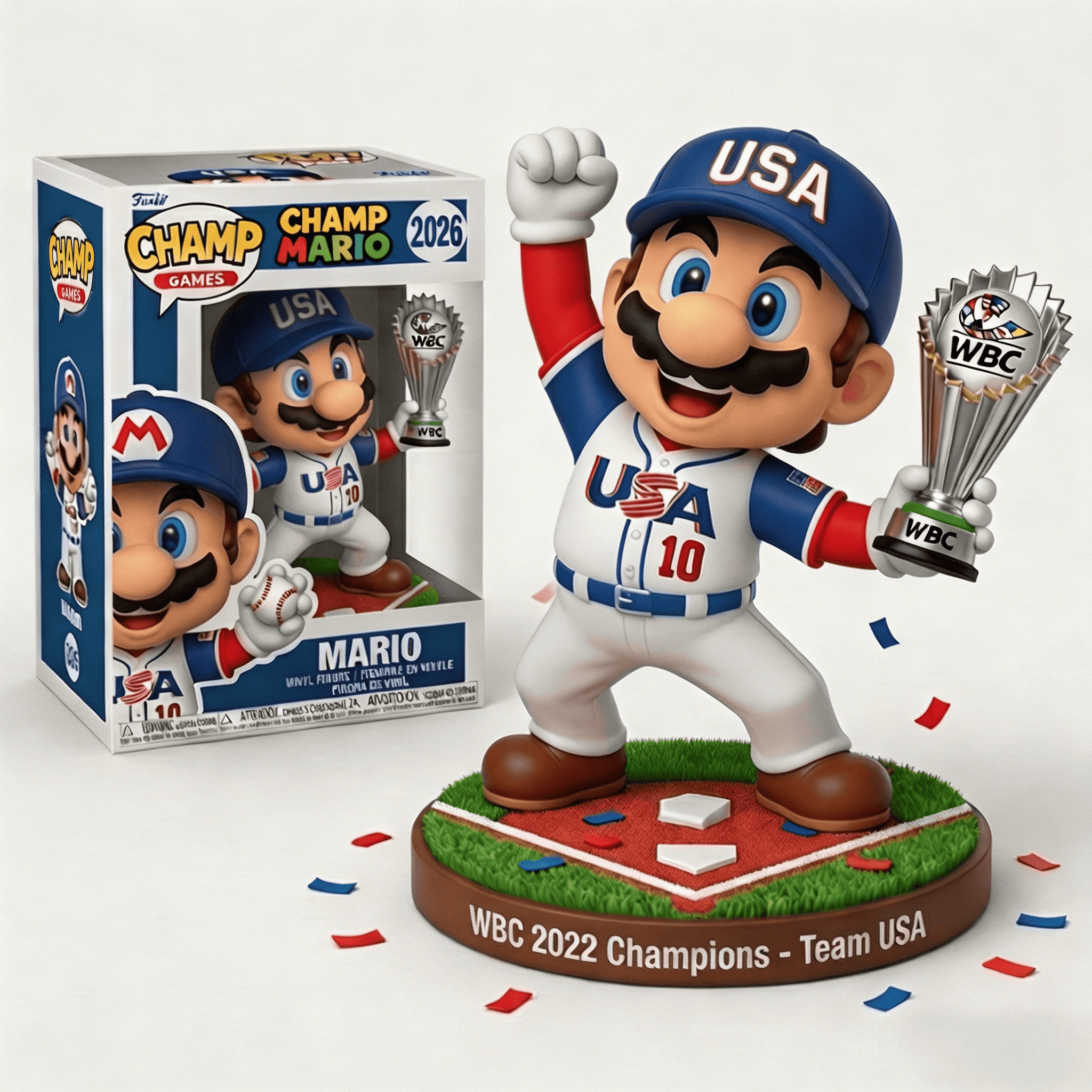 ⚾Mario USA WBC 2026 Champion Pop!