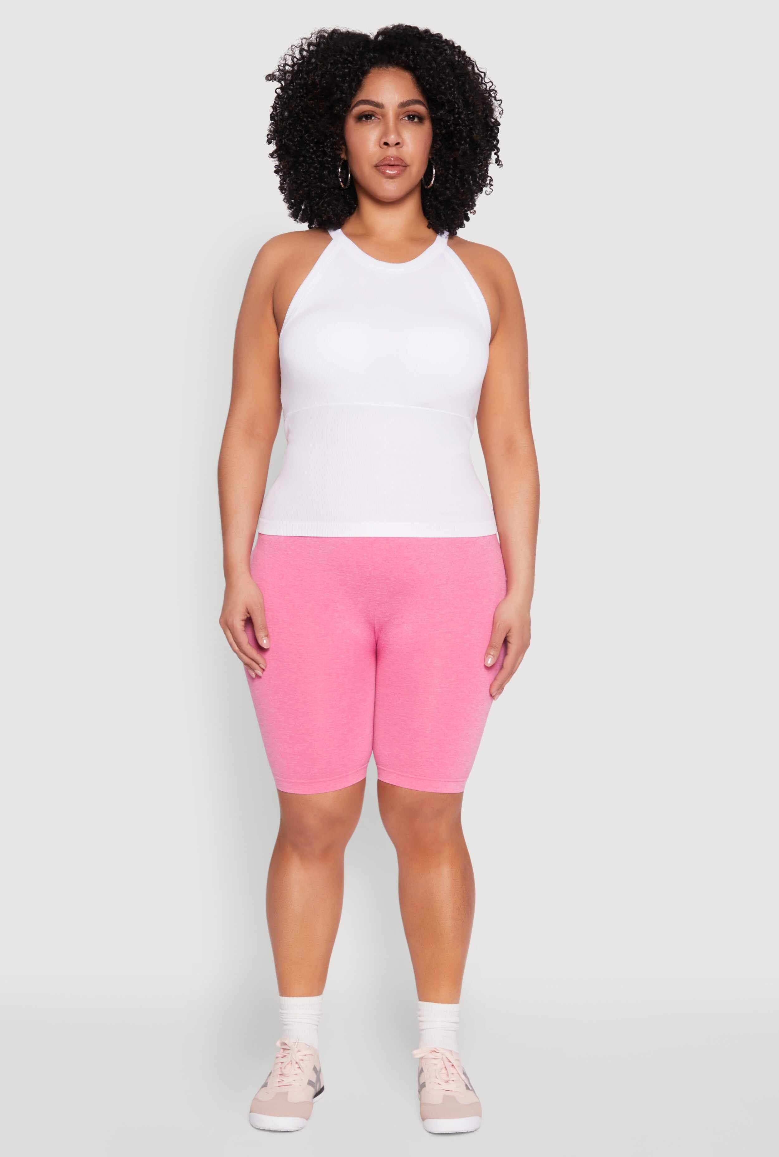 Plus Size Seamless High Waist Bike Shorts
