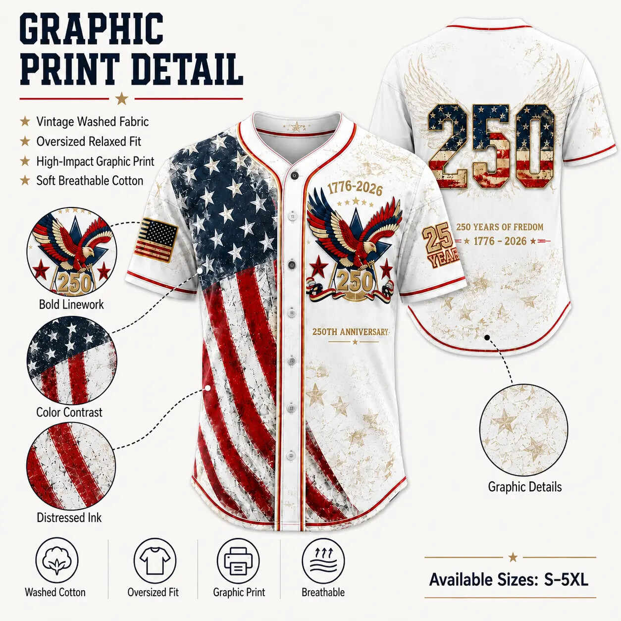 250th Anniversary Baseball Jersey