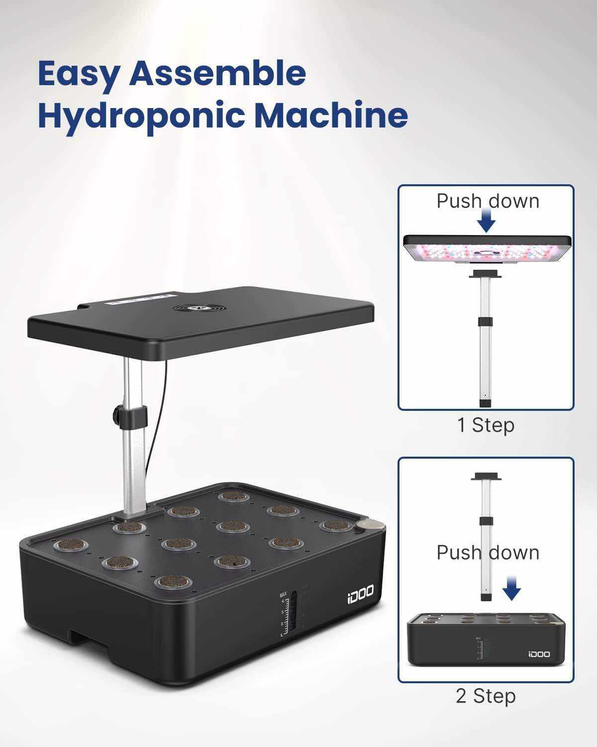 Hydroponics Growing System 12Pods, Indoor Garden with LED Grow Light