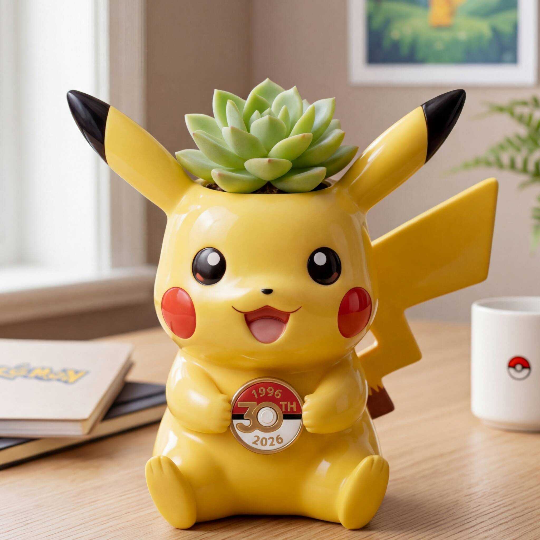 Pokémon 30th Anniversary Pikachu Ceramic Planter