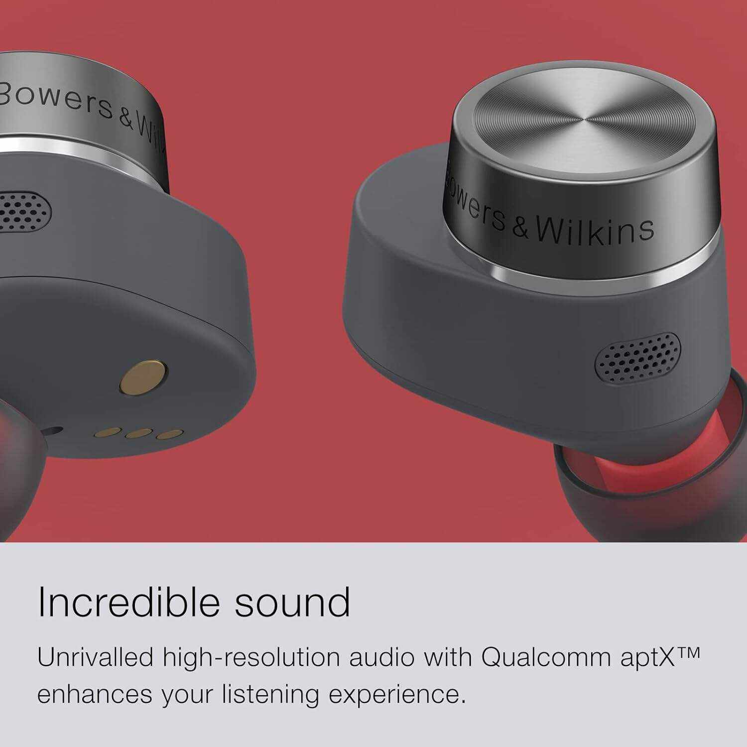 Bowers & Wilkins Pi5 S2 True Wireless Earphones, in-Ear Bluetooth Earbuds with Mic, Active Noise Cancellation, 16-Hr Battery, Android/iOS, Powerful Sound, Extreme Comfort, Sage Green (2023 Model)