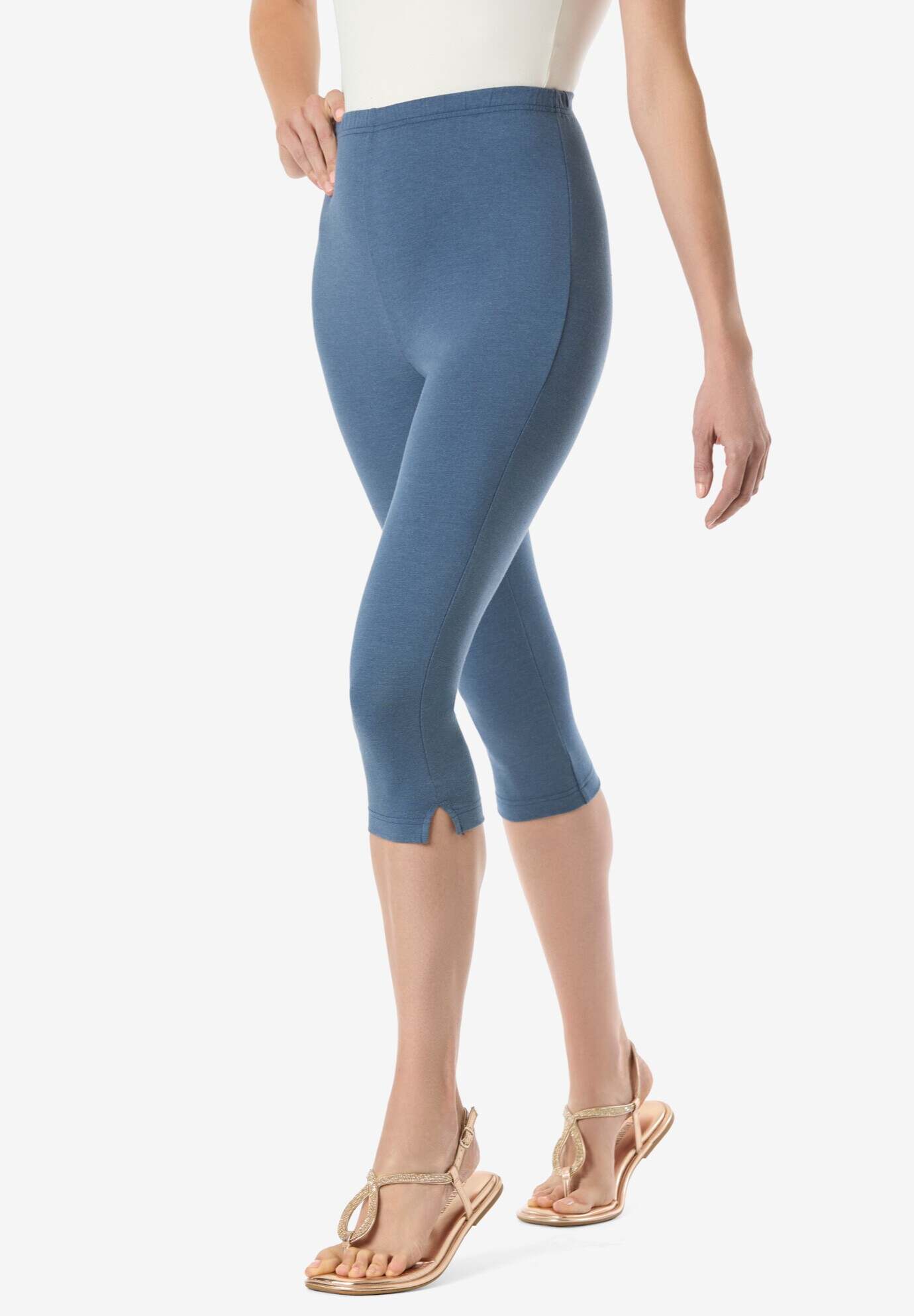 Stretch Cotton Capri Legging