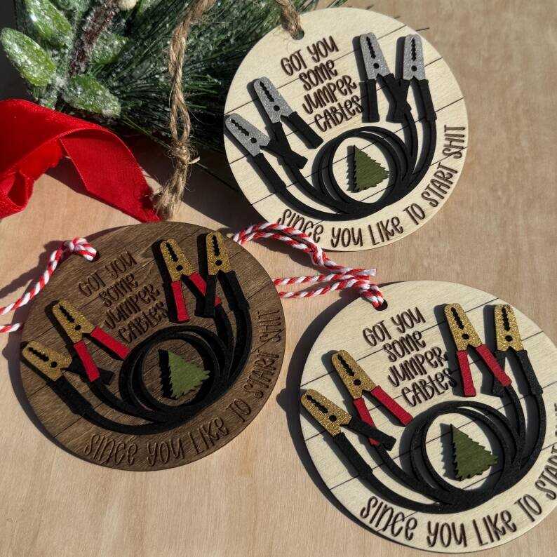 Jumper Cables Ornament