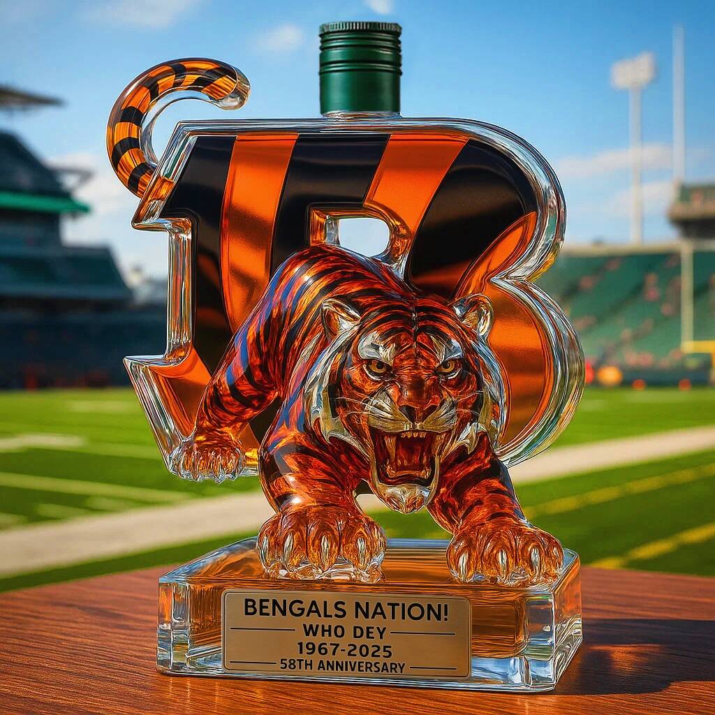 Cincinnati Bengals 3D Whiskey Bottle