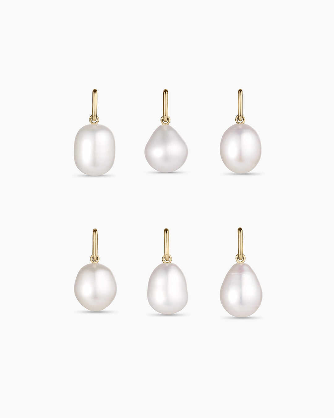 14k Gold Pearl Charm Necklace