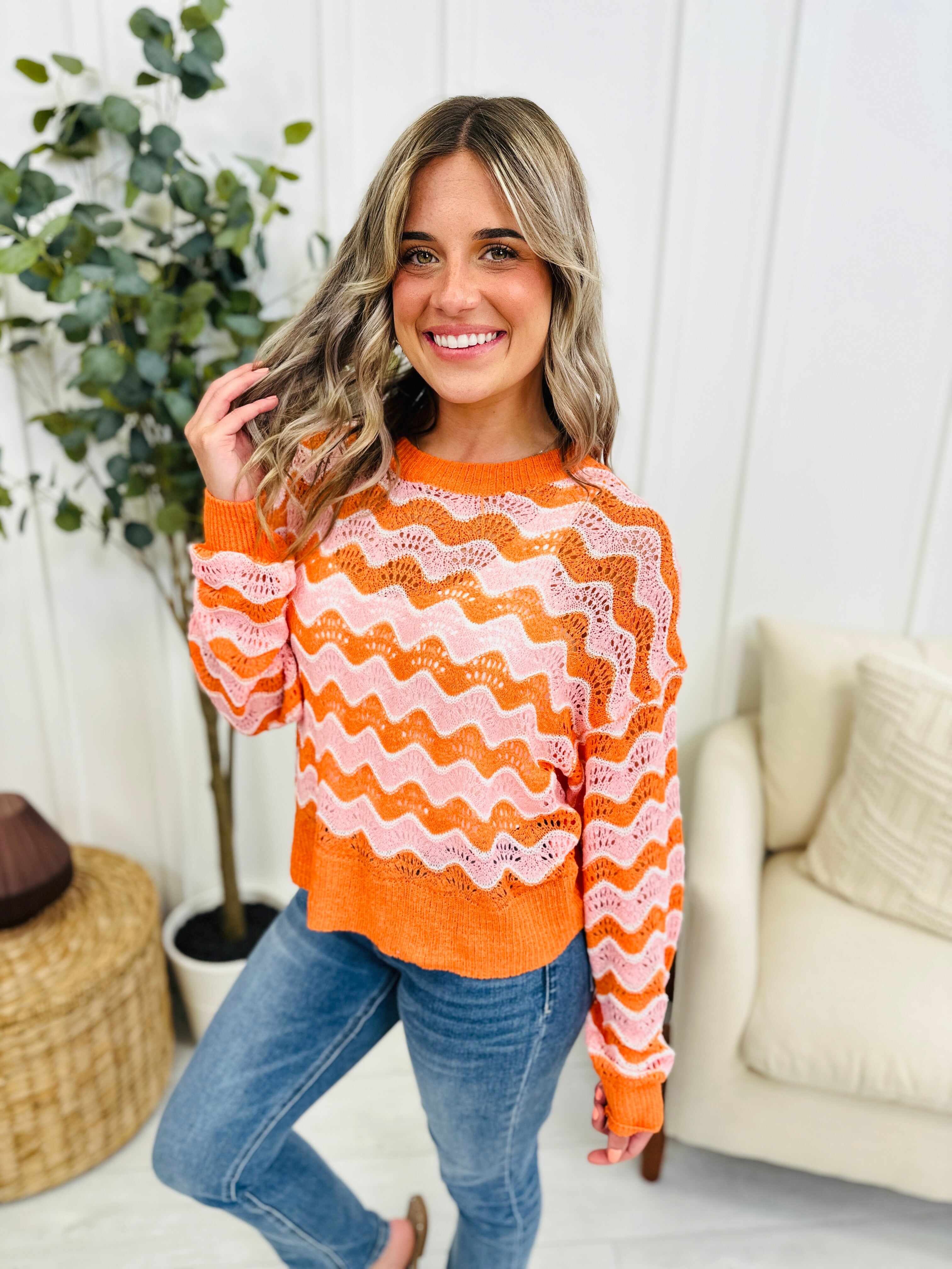 PLUS/REG Don't You Worry Top In Neon Orange