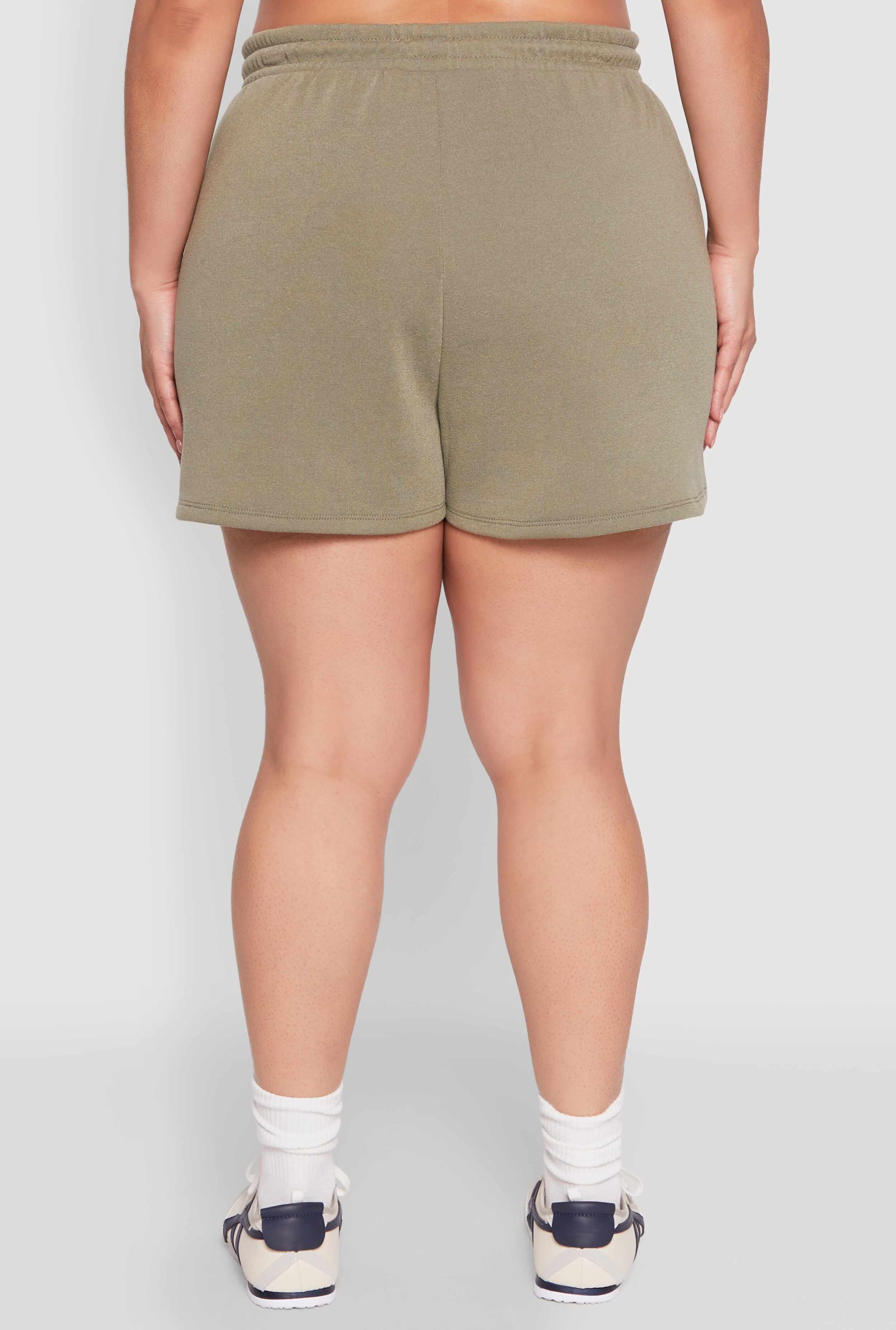 Plus Size Drawstring Sweatshorts