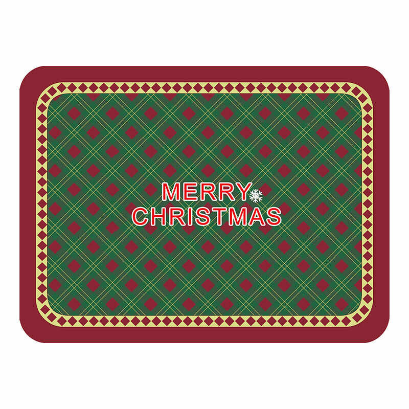 Faux Leather Christmas Heat Resistant Placemats (2 Pcs)