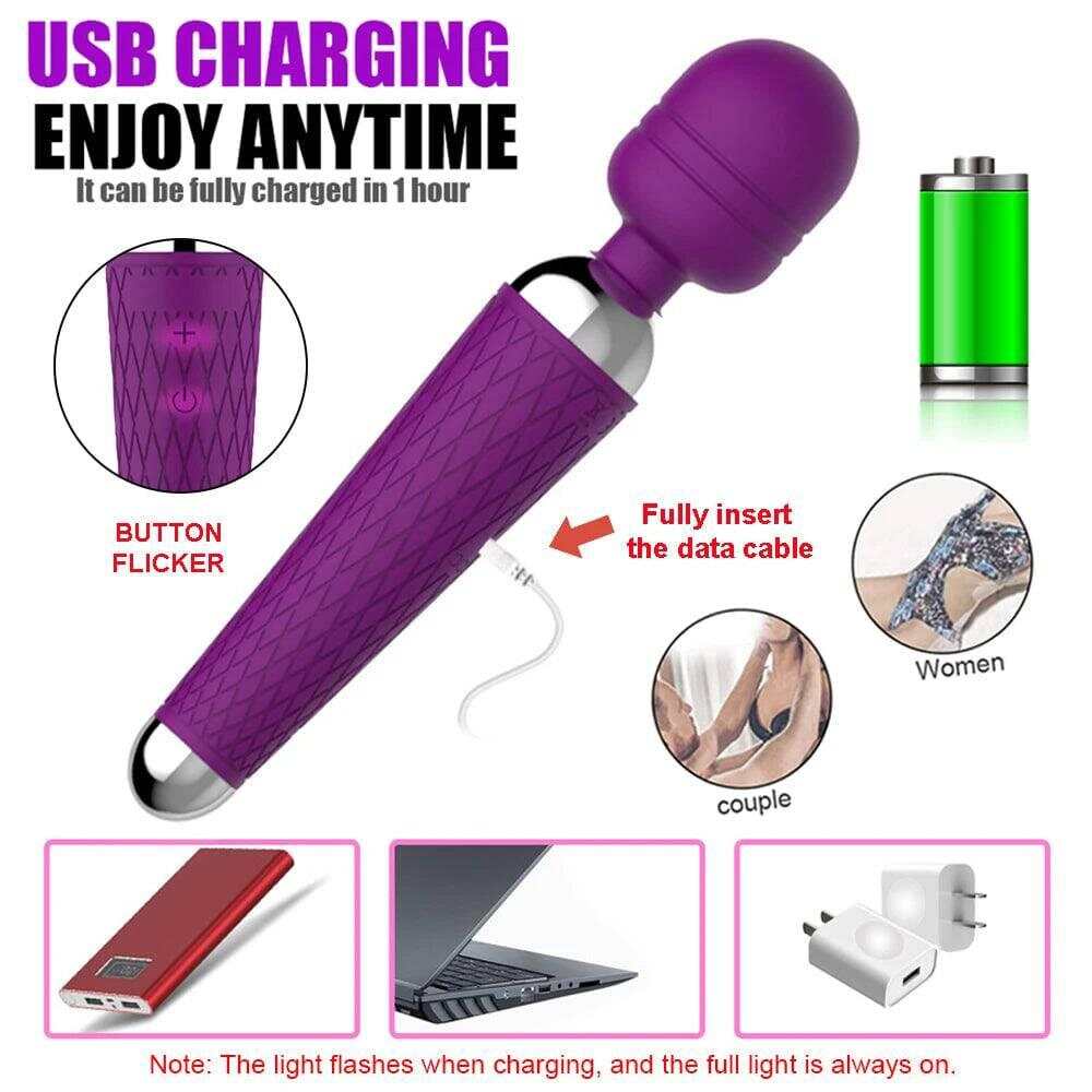 Wireless 10-Speed Vibrator for Women – Magic Wand Clitoral & Anal Stimulator