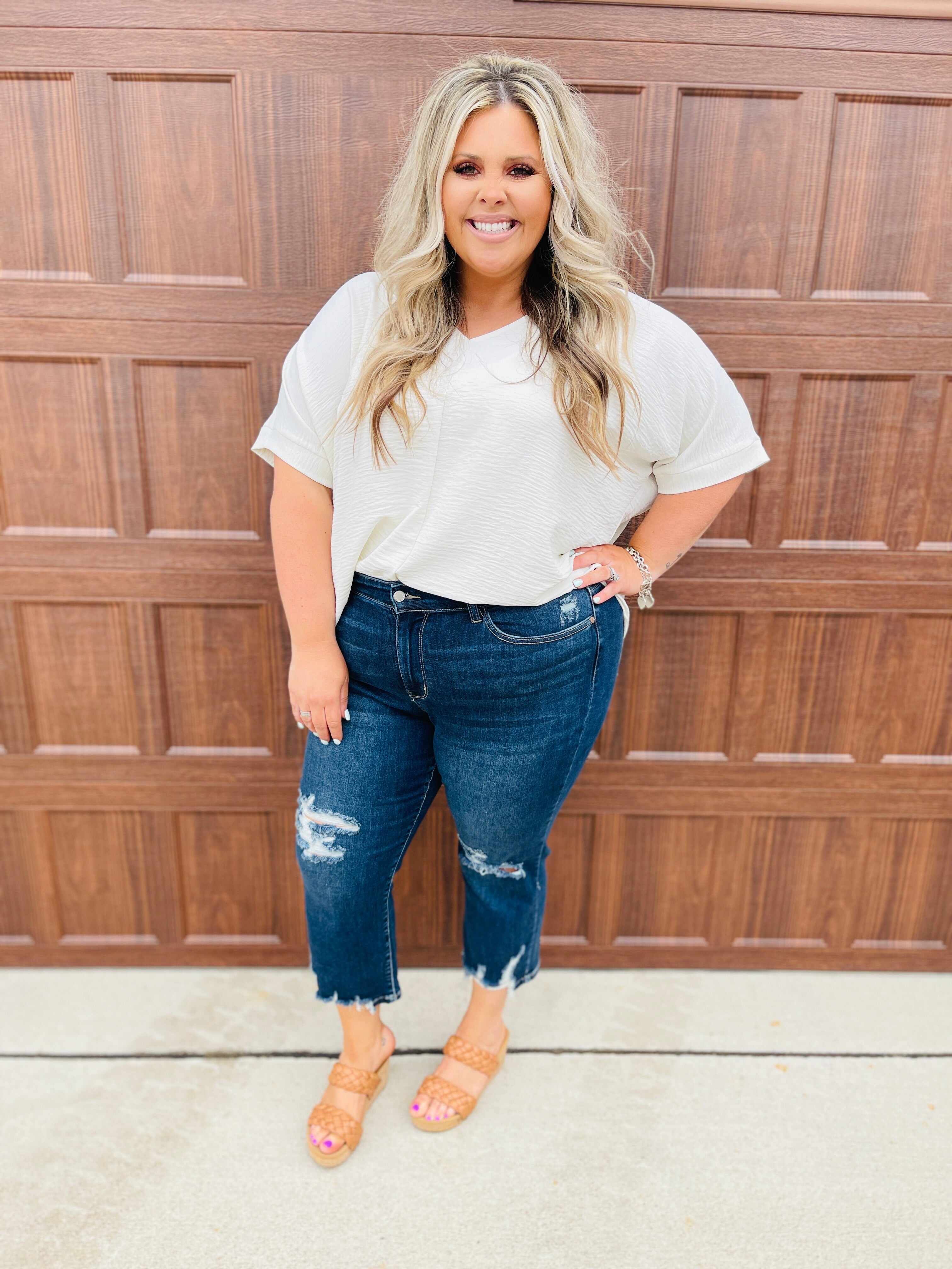 REG/CURVY Can't Crop Me Straight Jeans