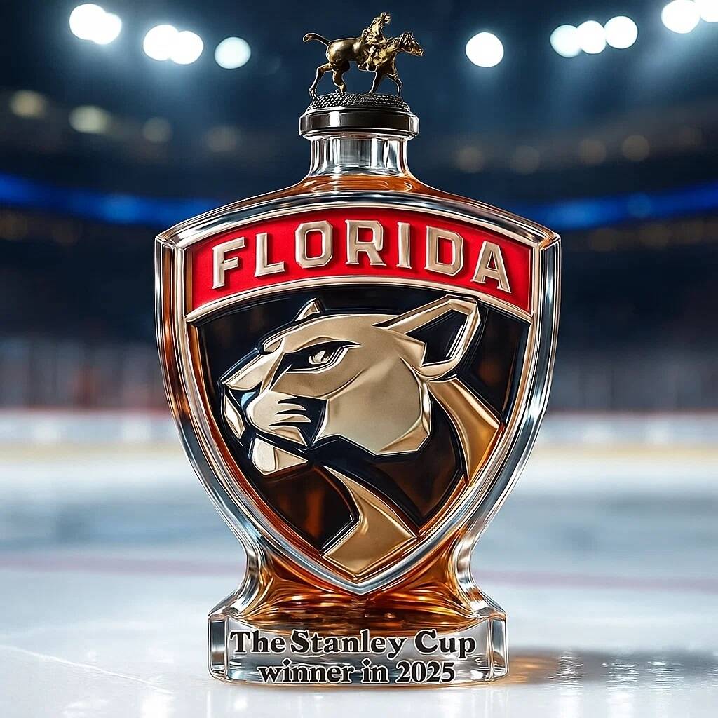 Florida Panthers 2025 Stanley Cup Champion Collector's Edition Whisky Bottle