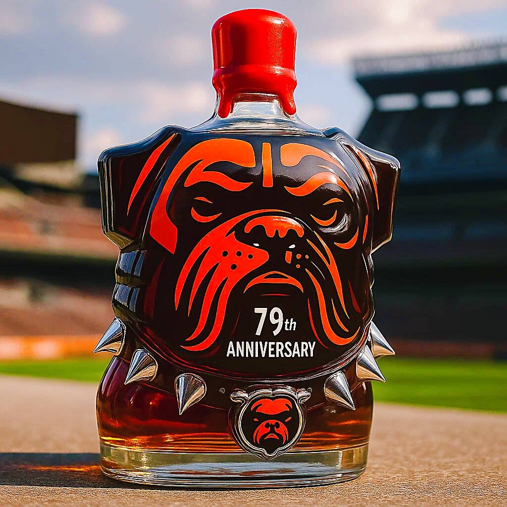 Cleveland Browns 79th Anniversary Whiskey Bottle