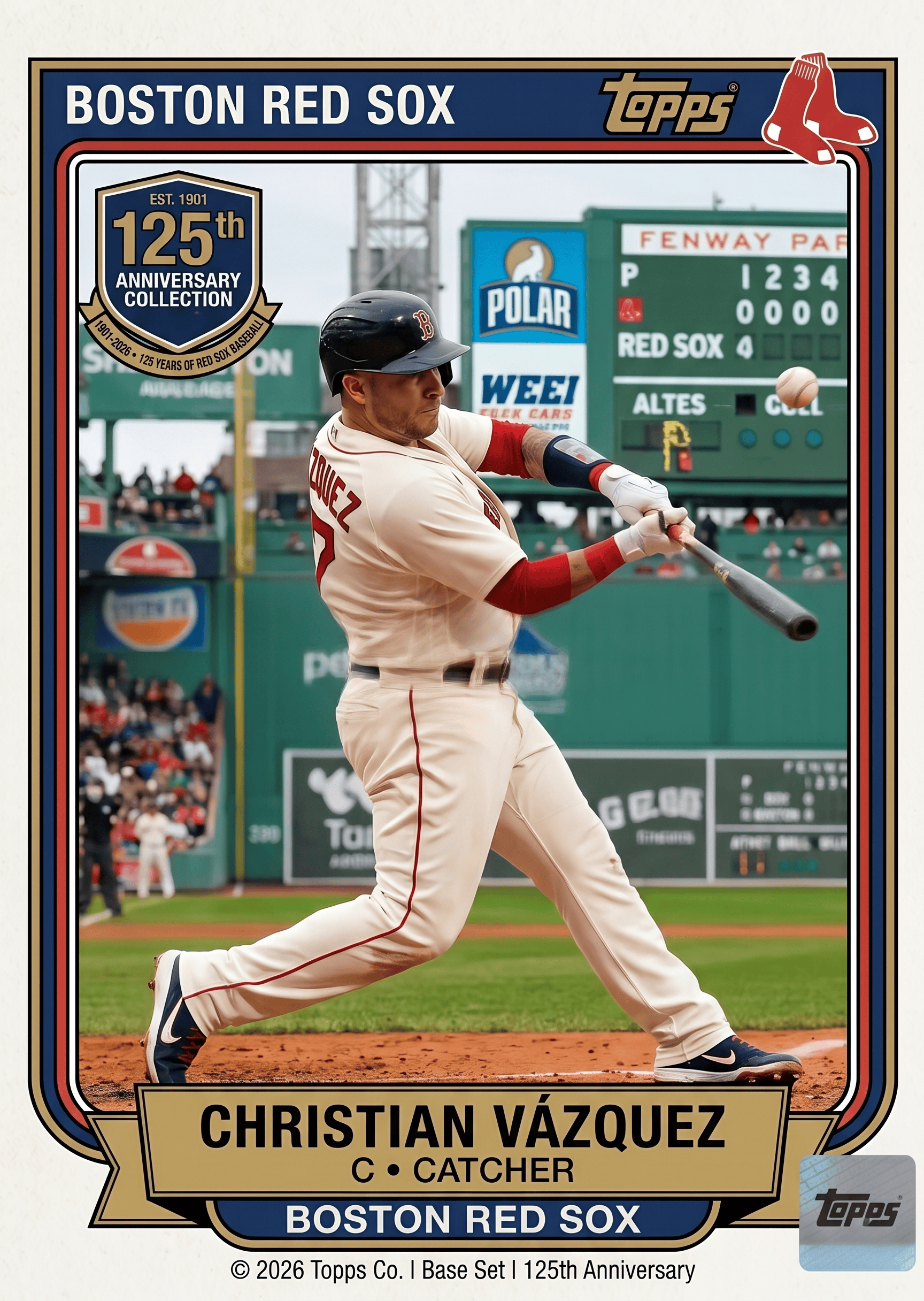 2026 Boston Red Sox 125th Anniversary Trading Cards Hobby Box