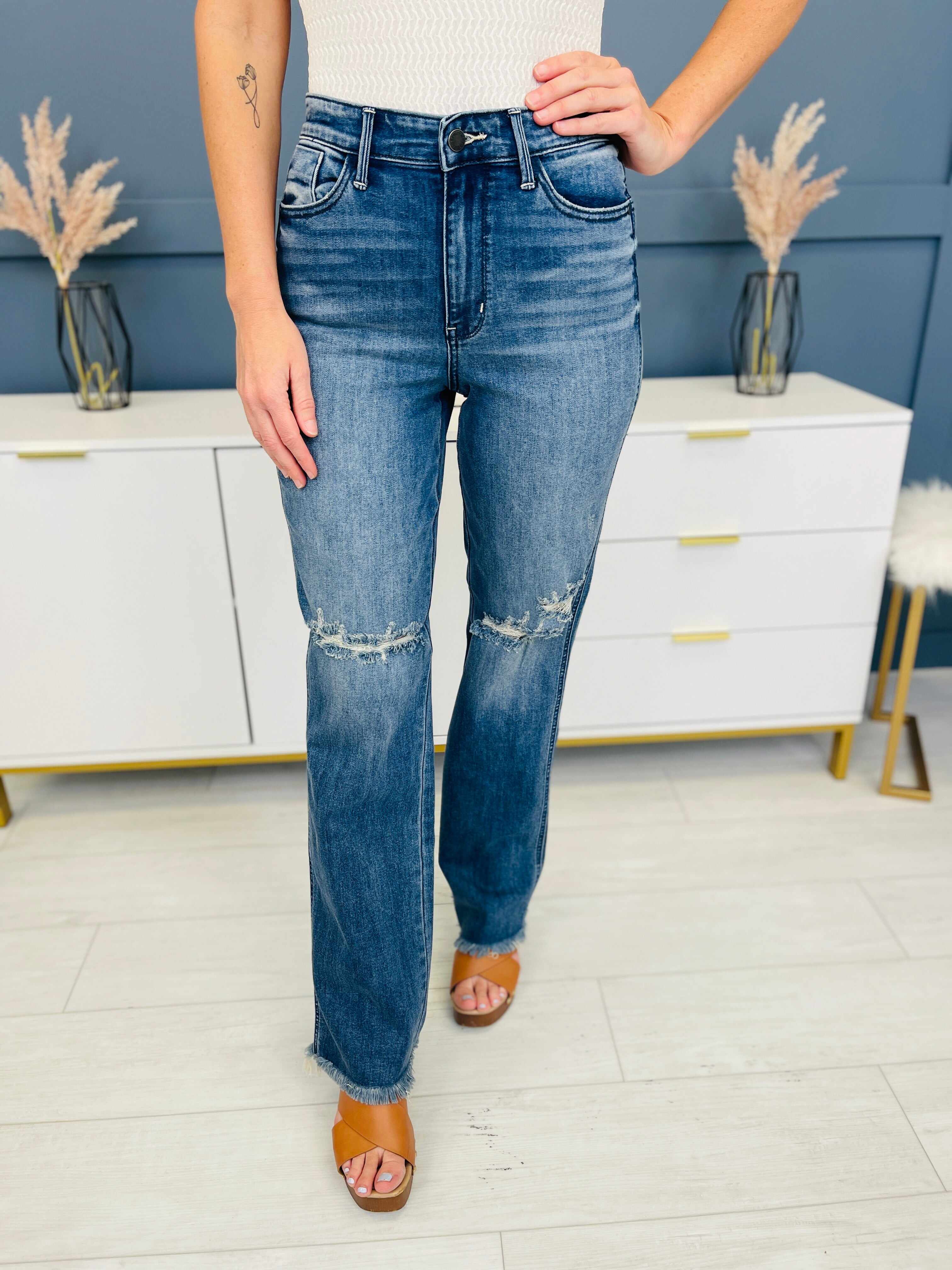 REG/CURVY Straight Up Wide Leg Straight Jeans
