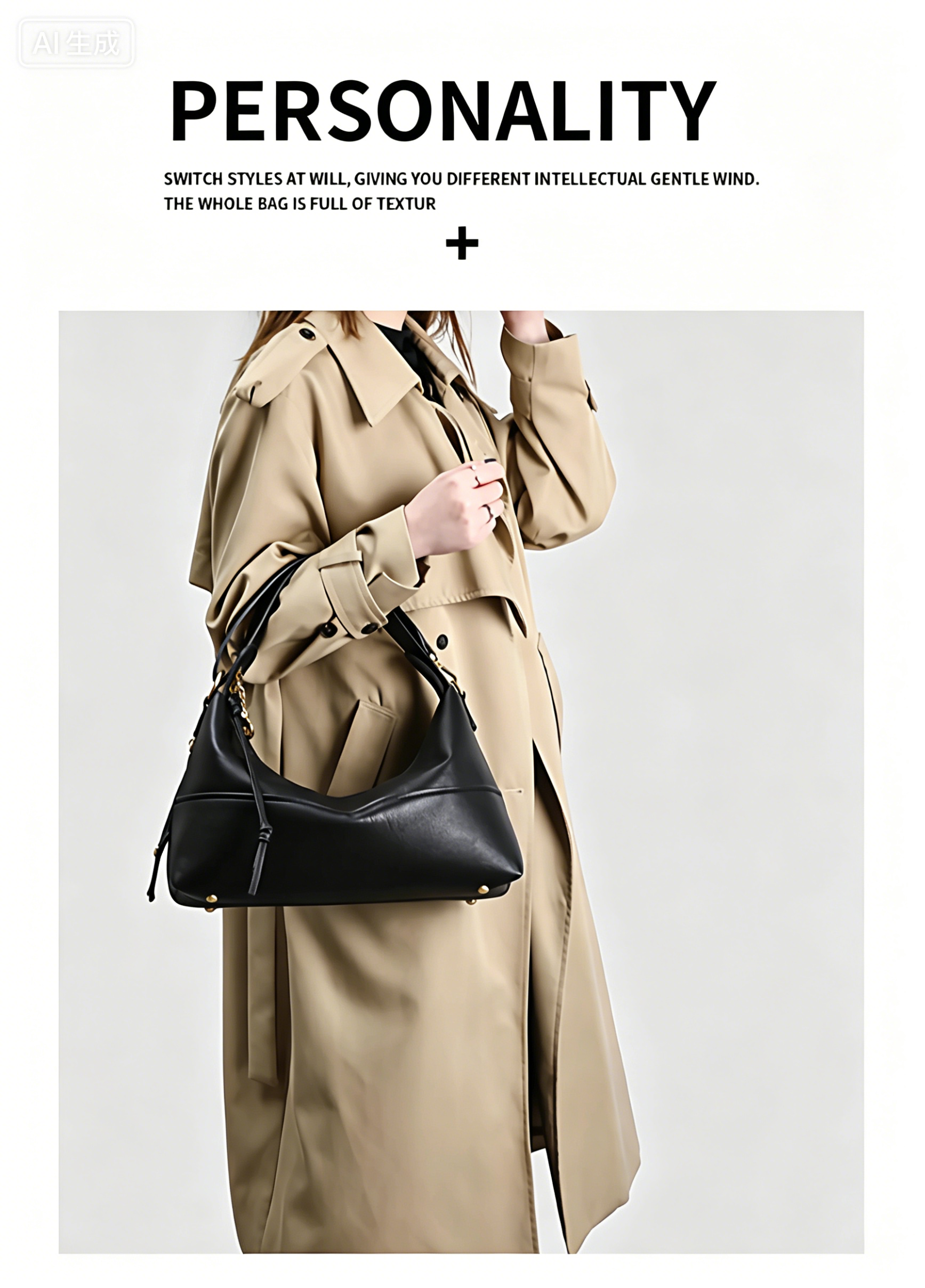 Fashionable womenbag with cowhide leather