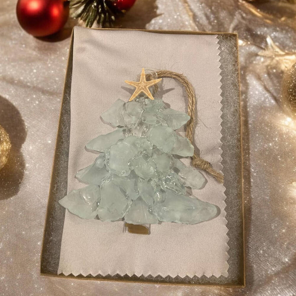 Beach Sea Glass Christmas Tree Ornament