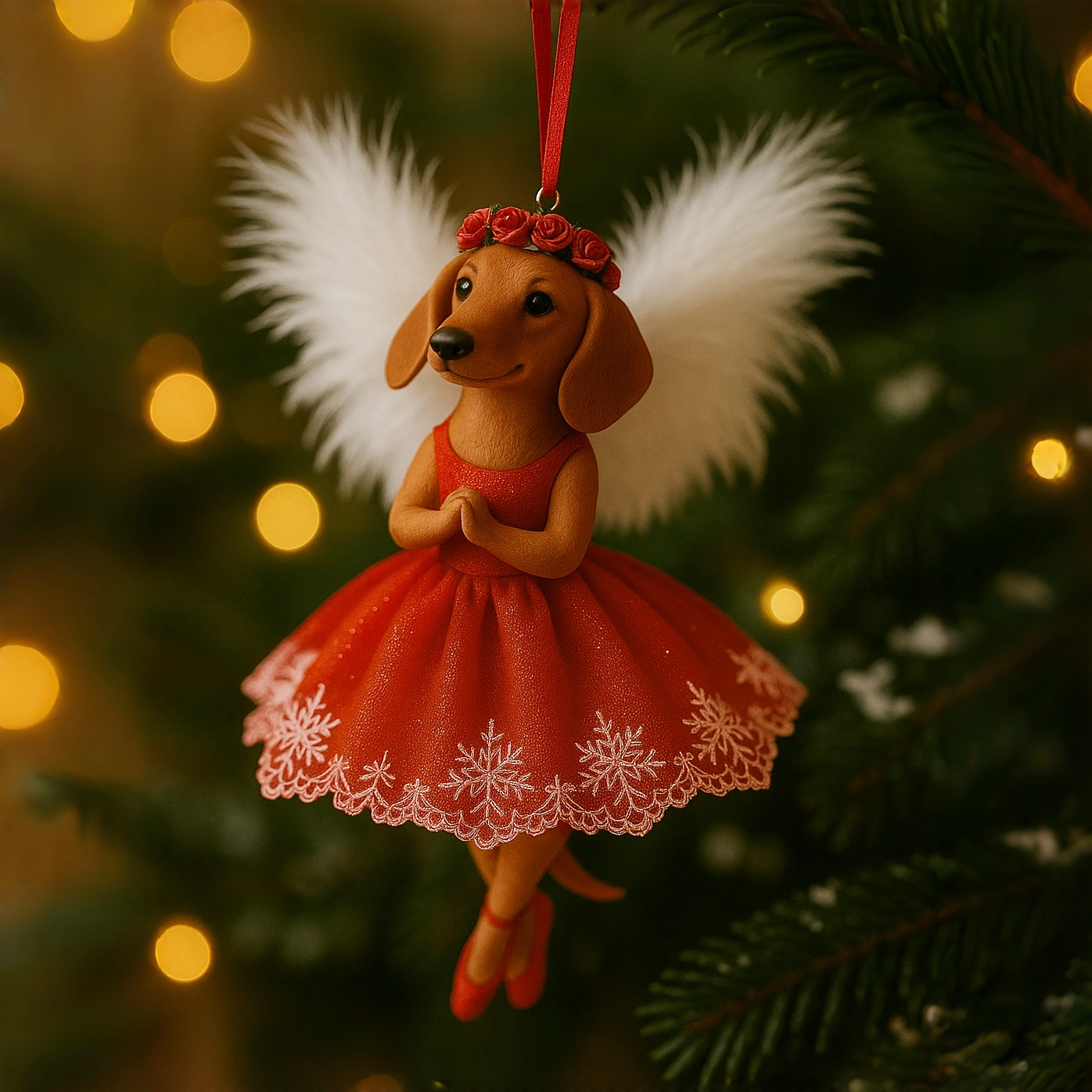Dachshund Ballet Angel Ornament Collection