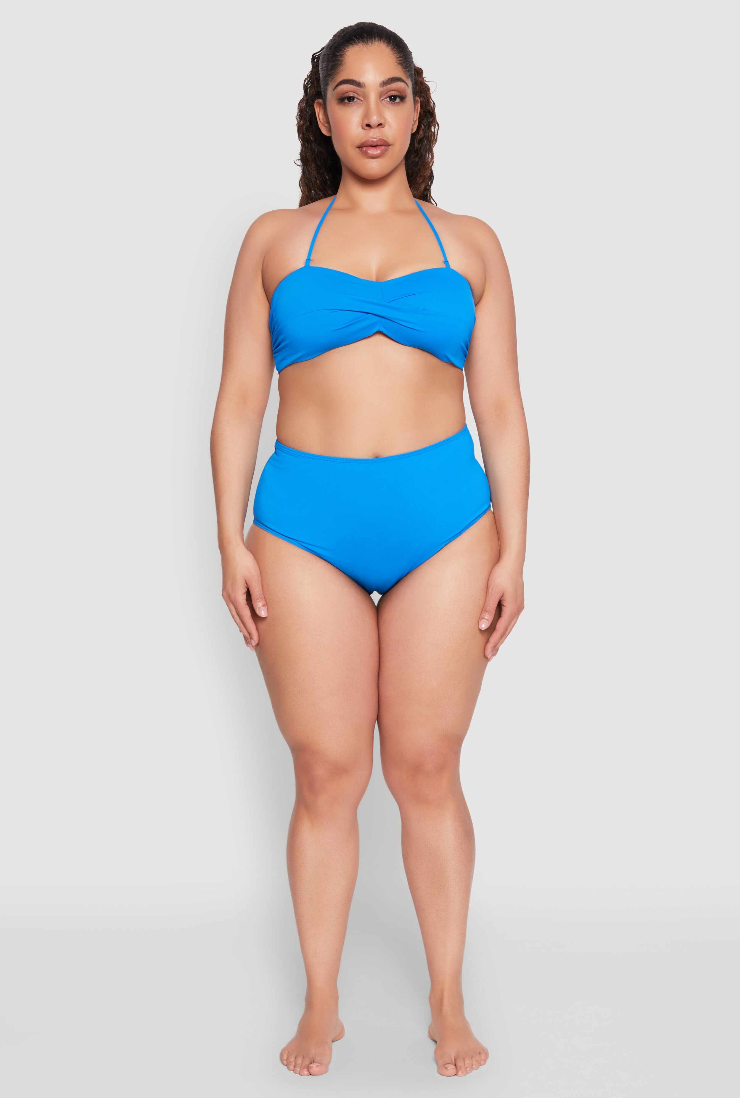 Plus Size High Waisted Swim Bikini Bottoms
