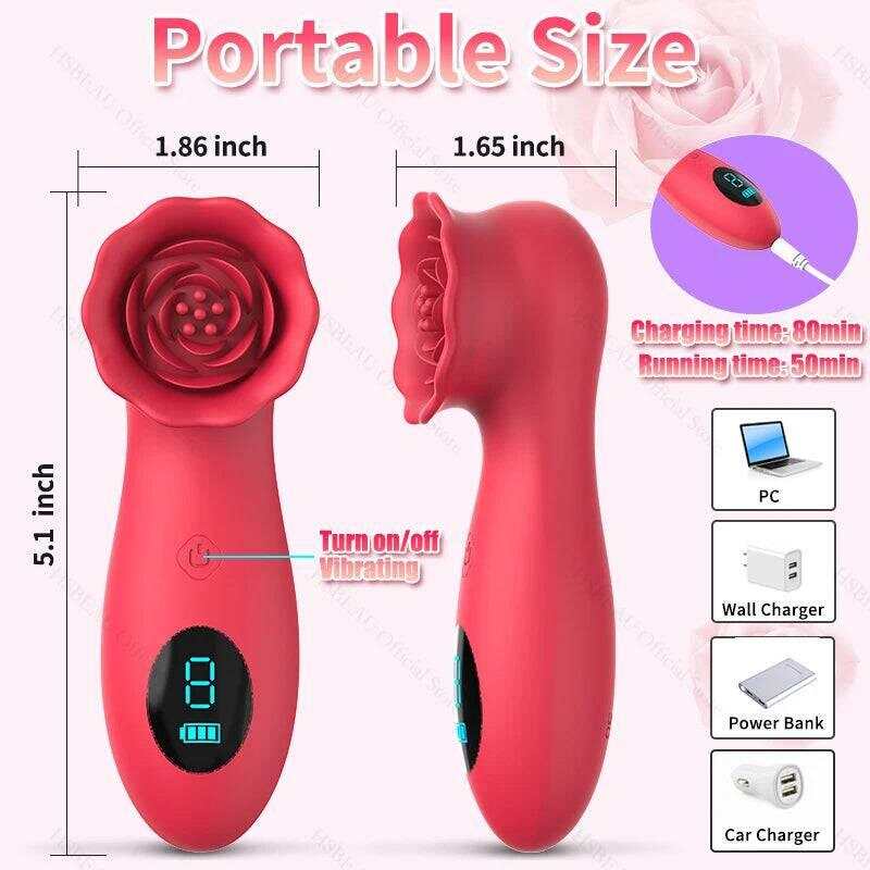 PASSION PULSE Clitoral Vibrator – Vacuum Sucking & Licking Tongue Toy