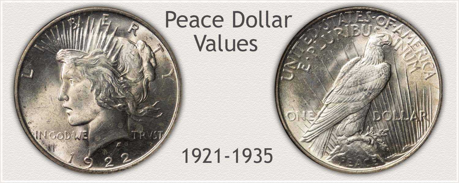 The Complete Collection of 1921~1935 Peace Silver Dollar 24 Coin Set