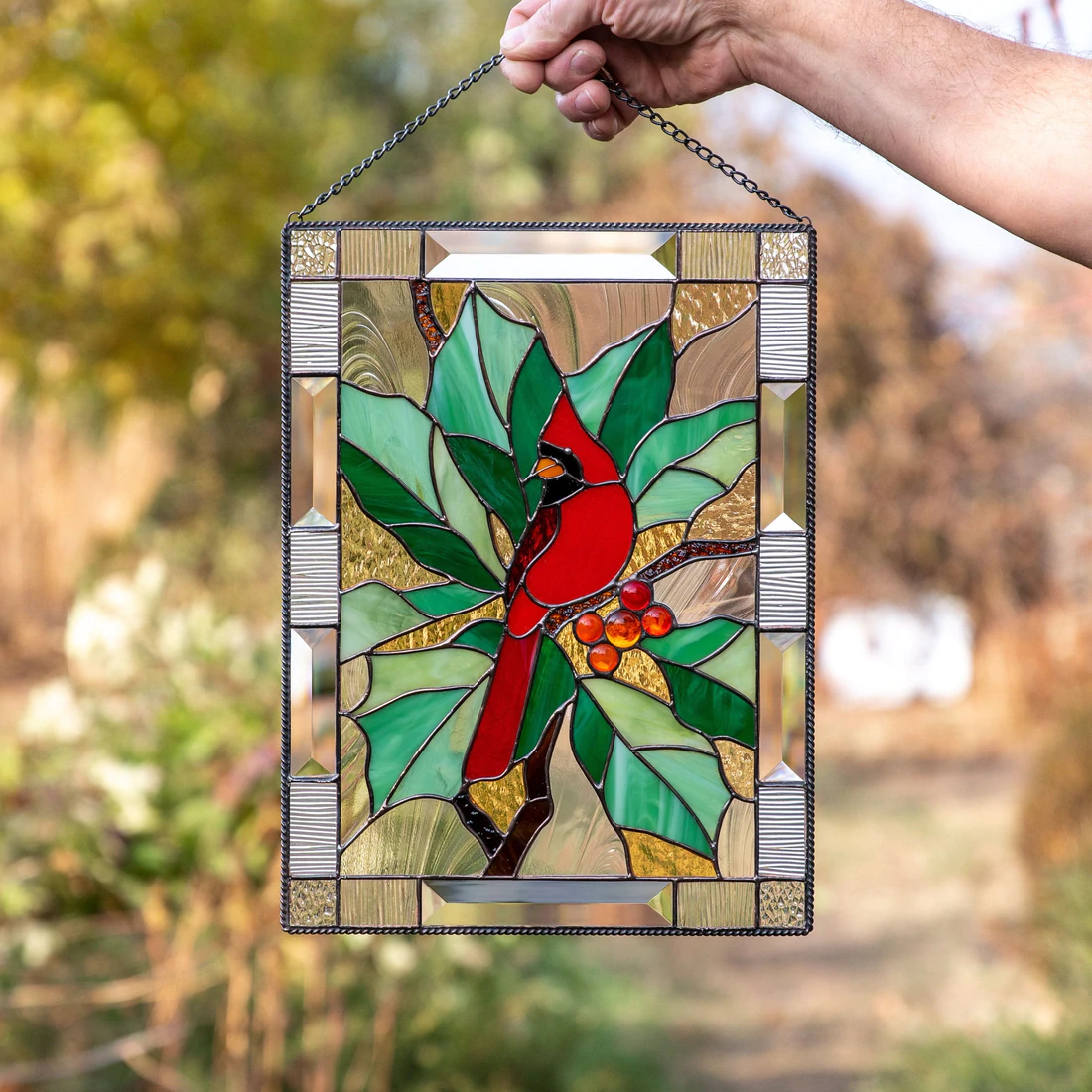 🎉Mother's Day Pre-sale - 49% OFF-Cardinal Stained Glass Window Panel