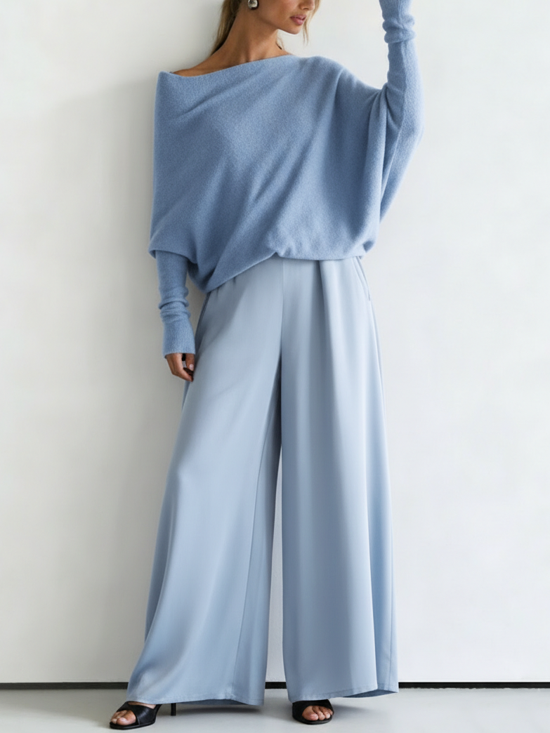 🔥Summer Arrivals🌟Minimalist Cozy Irregular Sweater And Jumpsuit Set