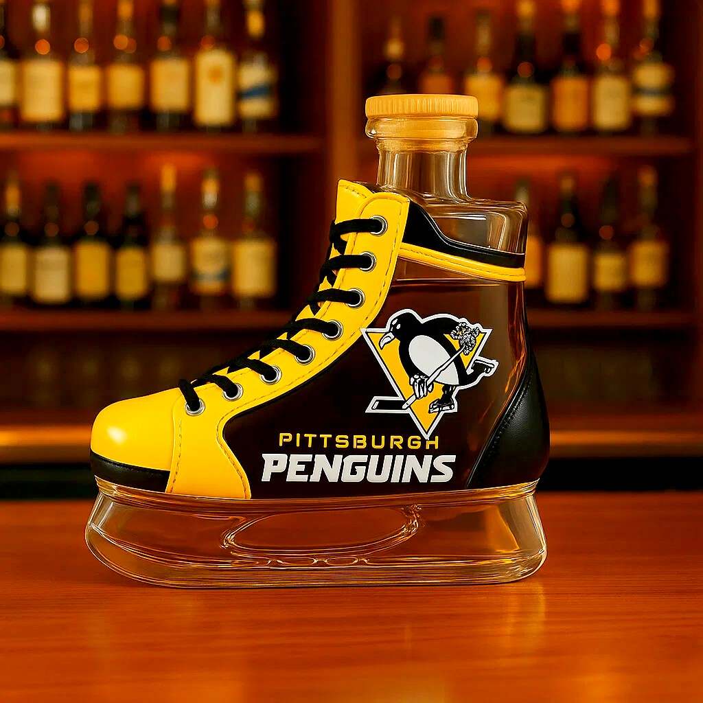 Ice Hockey Team Shoes Wine Bottle