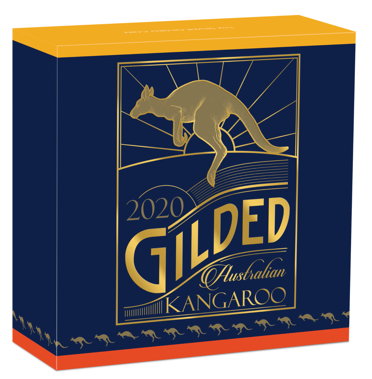 Australian Gilt Gilded 2020 Kangaroo Proof Silver 1 oz Dollar $1 Coin Australia