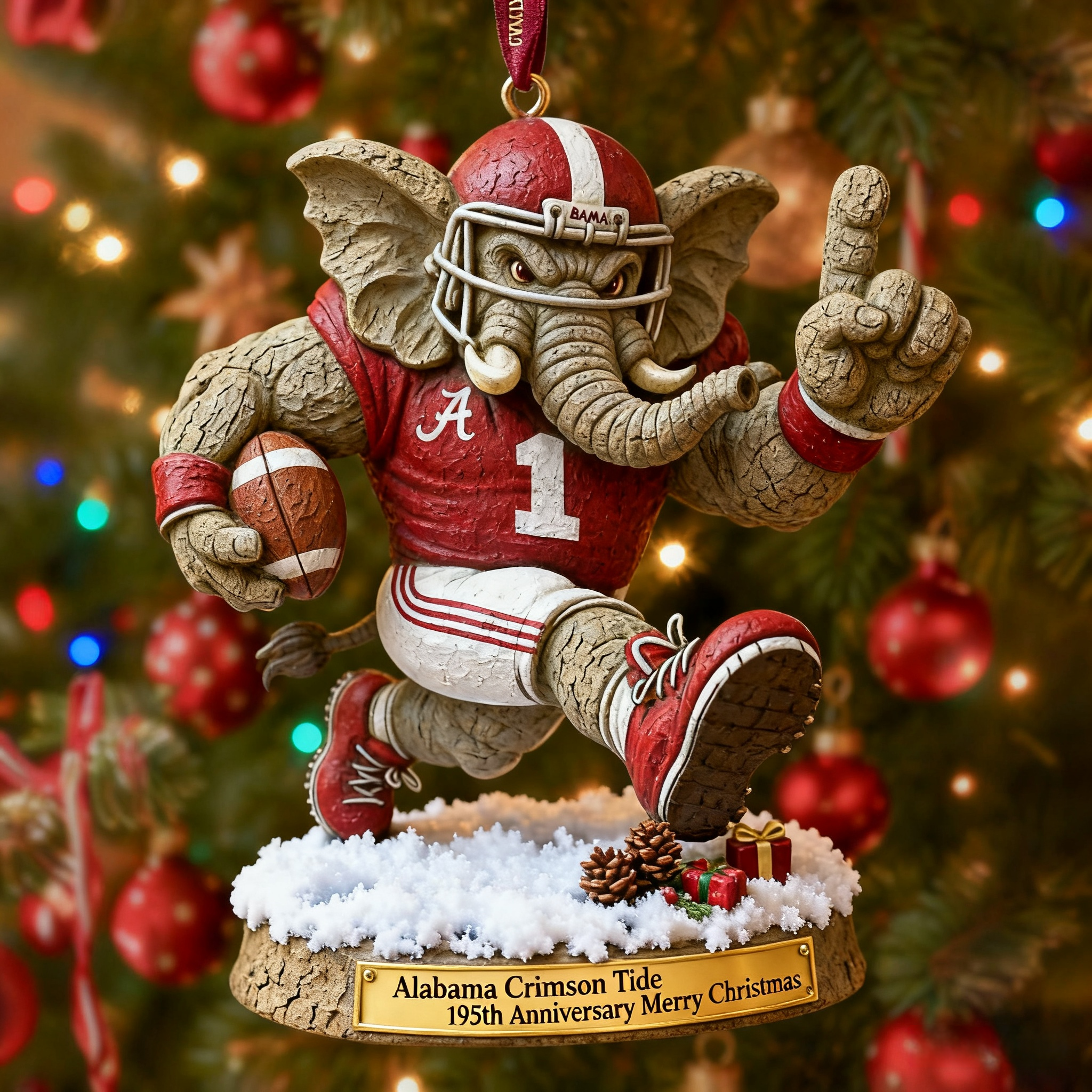 Alabama Crimson Tide 195th Anniversary Christmas Ornament