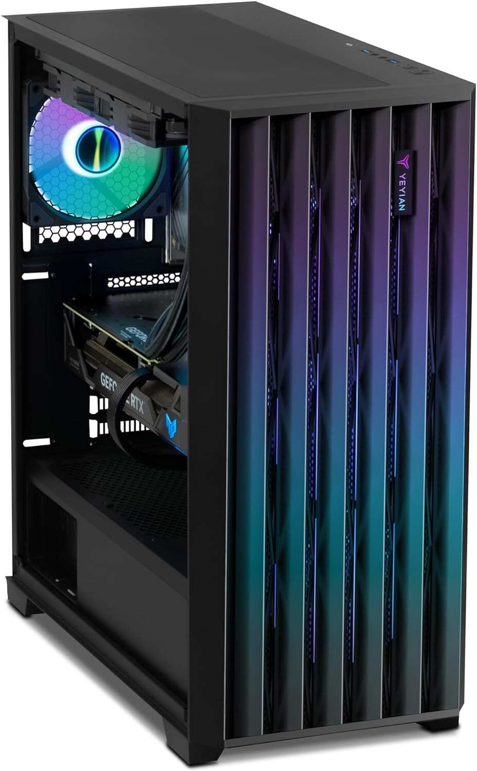 YEYIAN Gaming Computer Phoenix - Intel Core i9 13900KF, GeForce RTX 4070 Super Gaming PC Desktop, 1TB NVMe SSD, 32GB DDR5 6000MHz RAM, Liquid Cooled, Win 11 Home, WiFi 6, AI Powered Desktop Computer