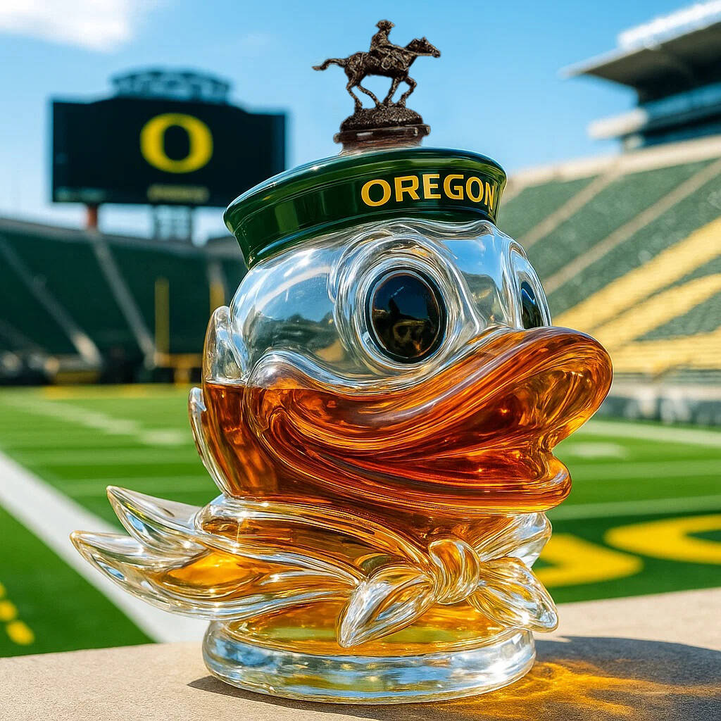 Oregon Ducks Whisky Bottle