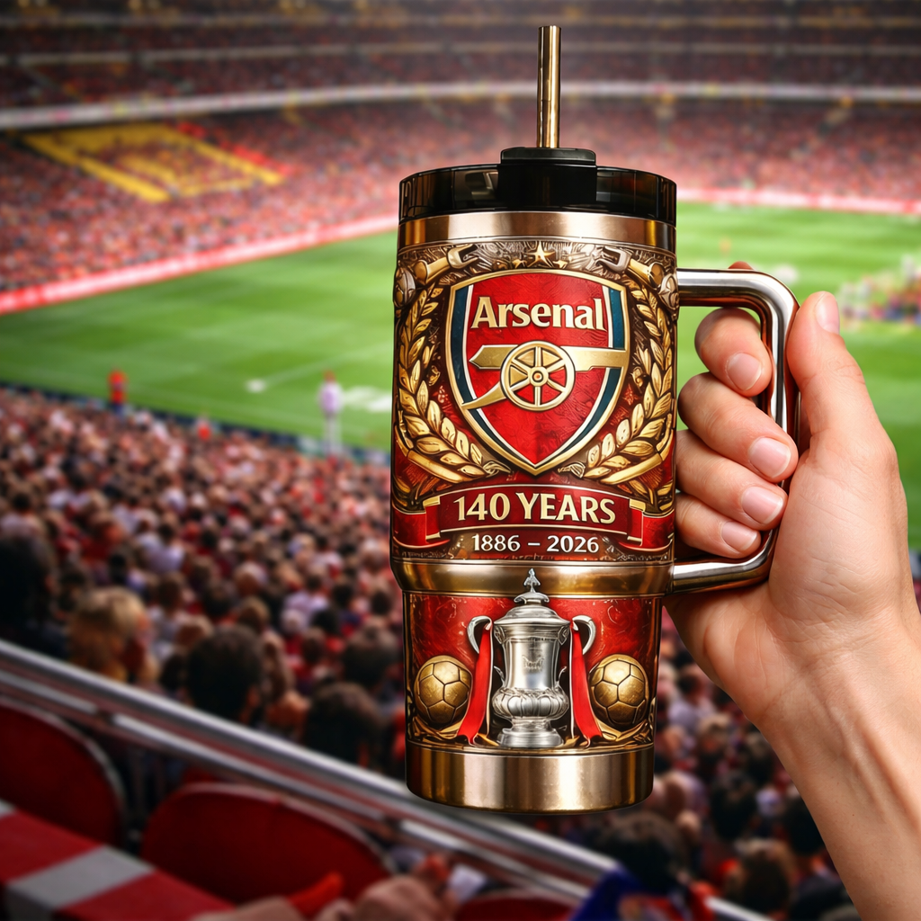 Arsenal Football Club 140th Anniversary Collector Tumbler
