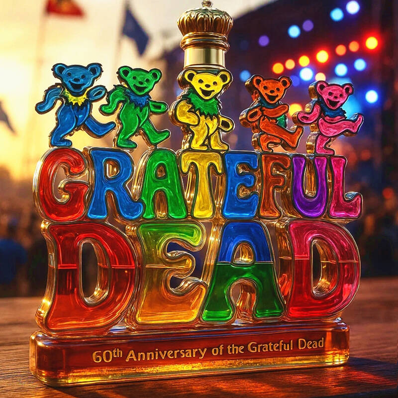 Grateful Dead 60th Anniversary Whiskey Bottle