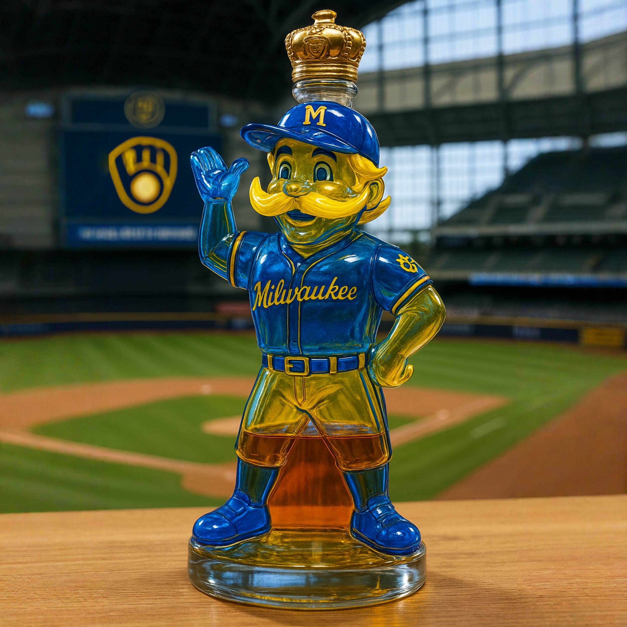 Bernie Brewer Championship Whiskey Bottle
