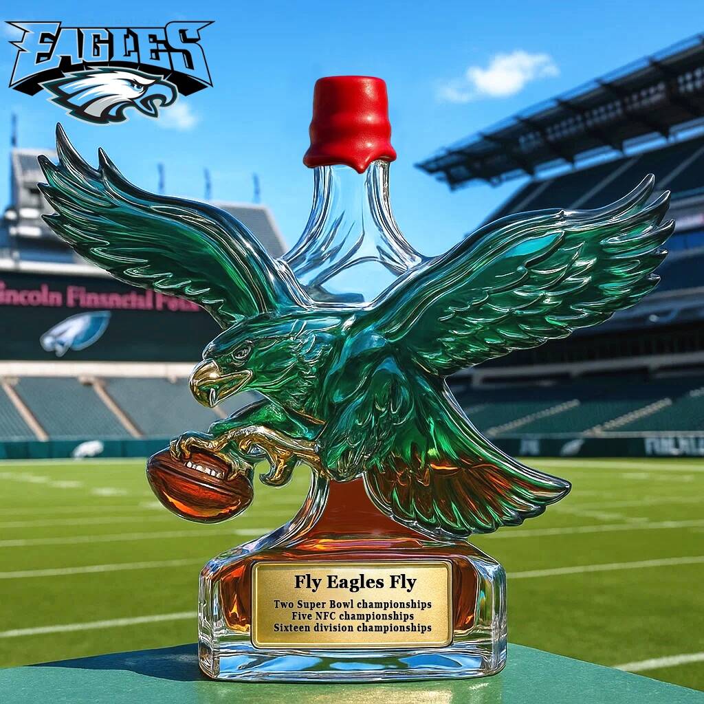 Philadelphia Eagles Retro Logo Whiskey Bottle