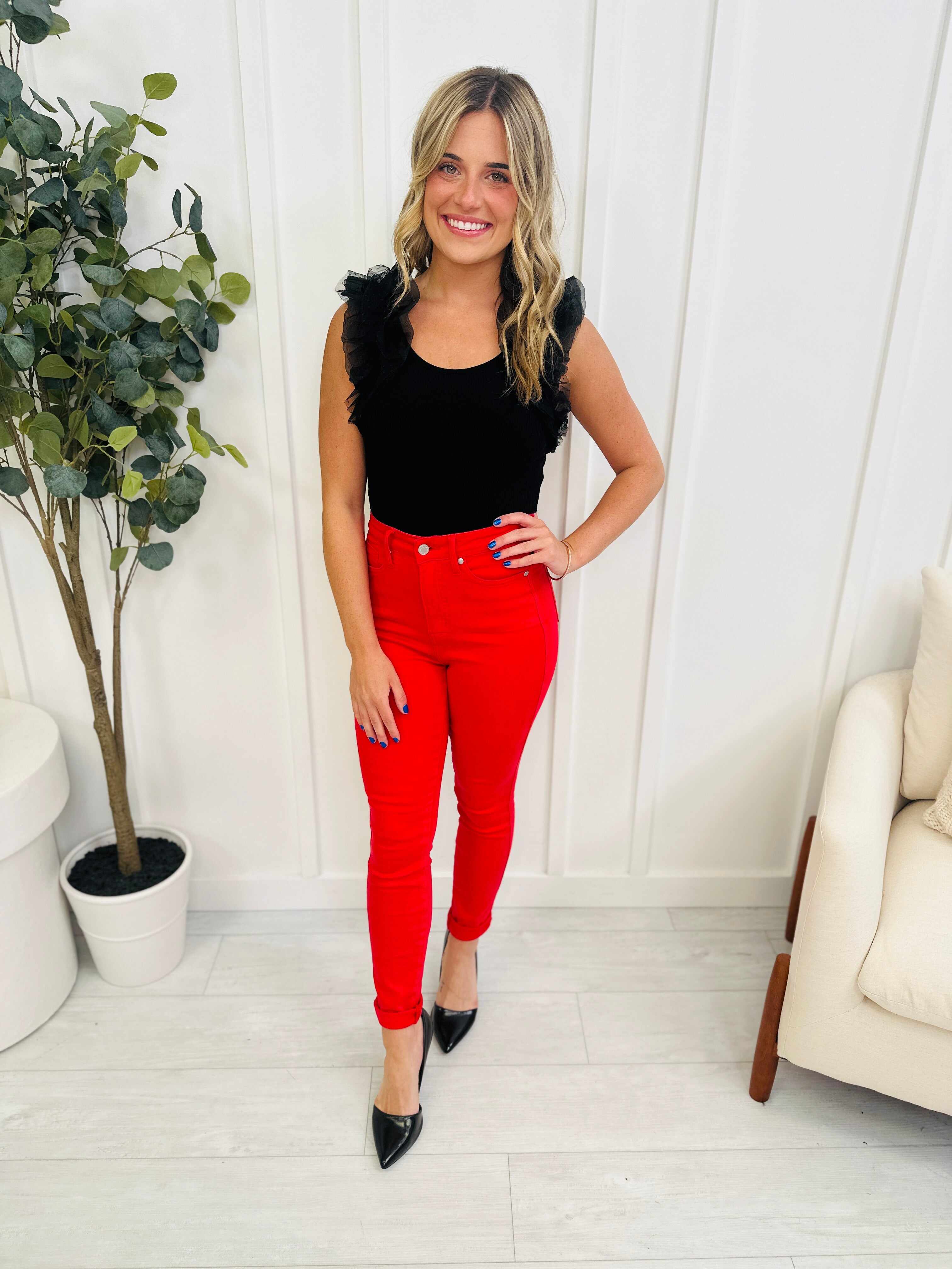 REG/CURVY Red Hot Tummy Control Skinny Jeans
