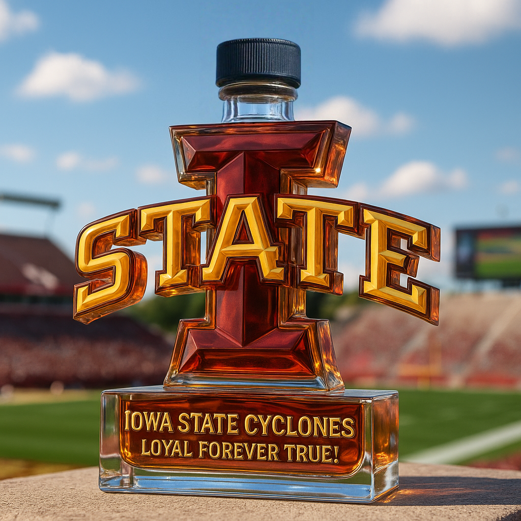 Iowa State Cyclones Limited-Edition Whiskey Bottle