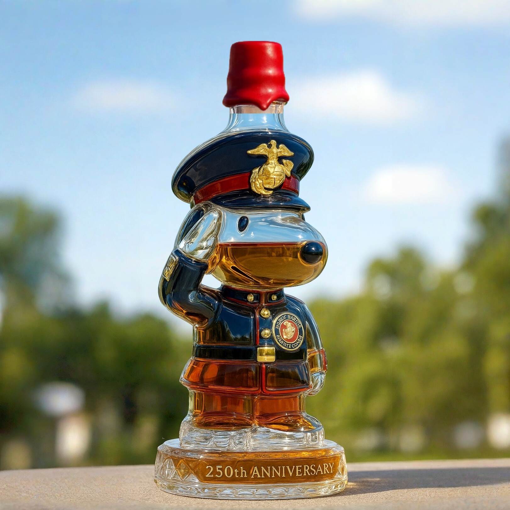 SNP USMC 250th Anniversary Whiskey Bottle