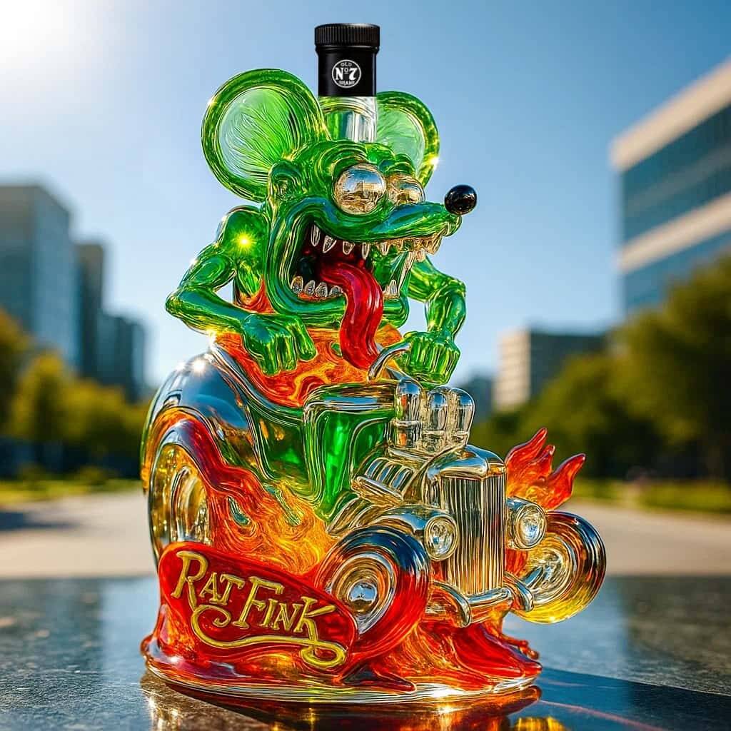 Rat Fink Whiskey Bottle