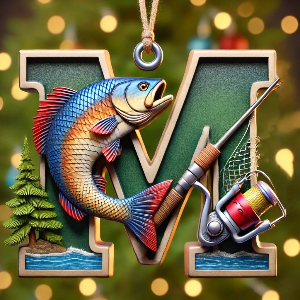 🎣Fishing Letter Ornaments