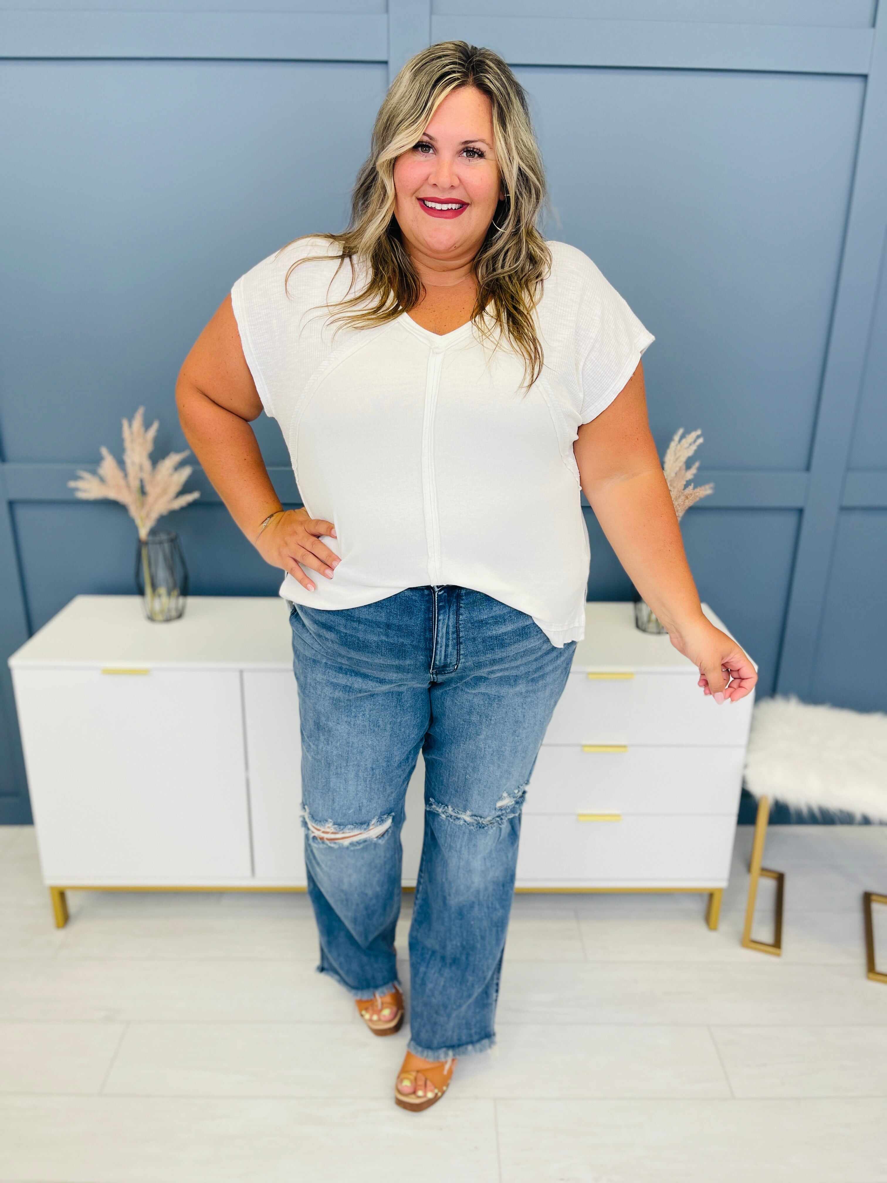 REG/CURVY Straight Up Wide Leg Straight Jeans