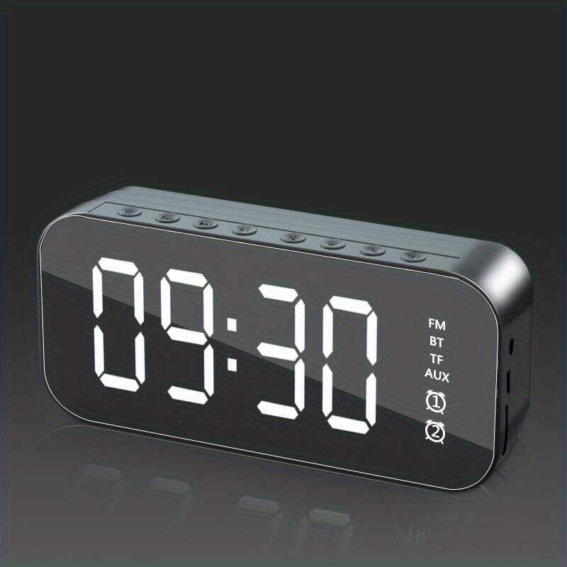 5.0 Burst Wireless Speakers 47244.09inch/Ah New Mini Home Small Mirror Sound Remote Alarm Clock Smart Speakers
