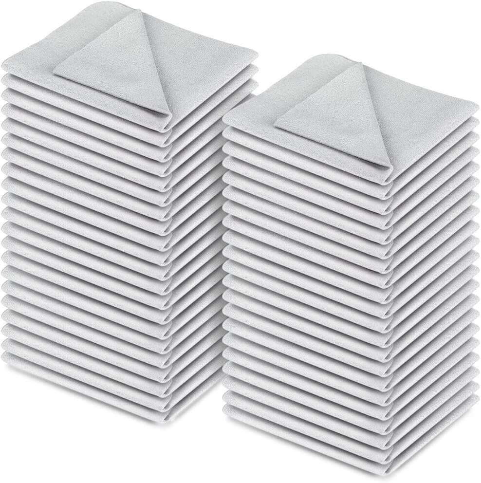 100 PCS Glasses Clean Cloth Suede, Lens Clean Cloth for Lenses, Glasses, Screens, Cameras, iPad, iPhone, Eyeglasses (6