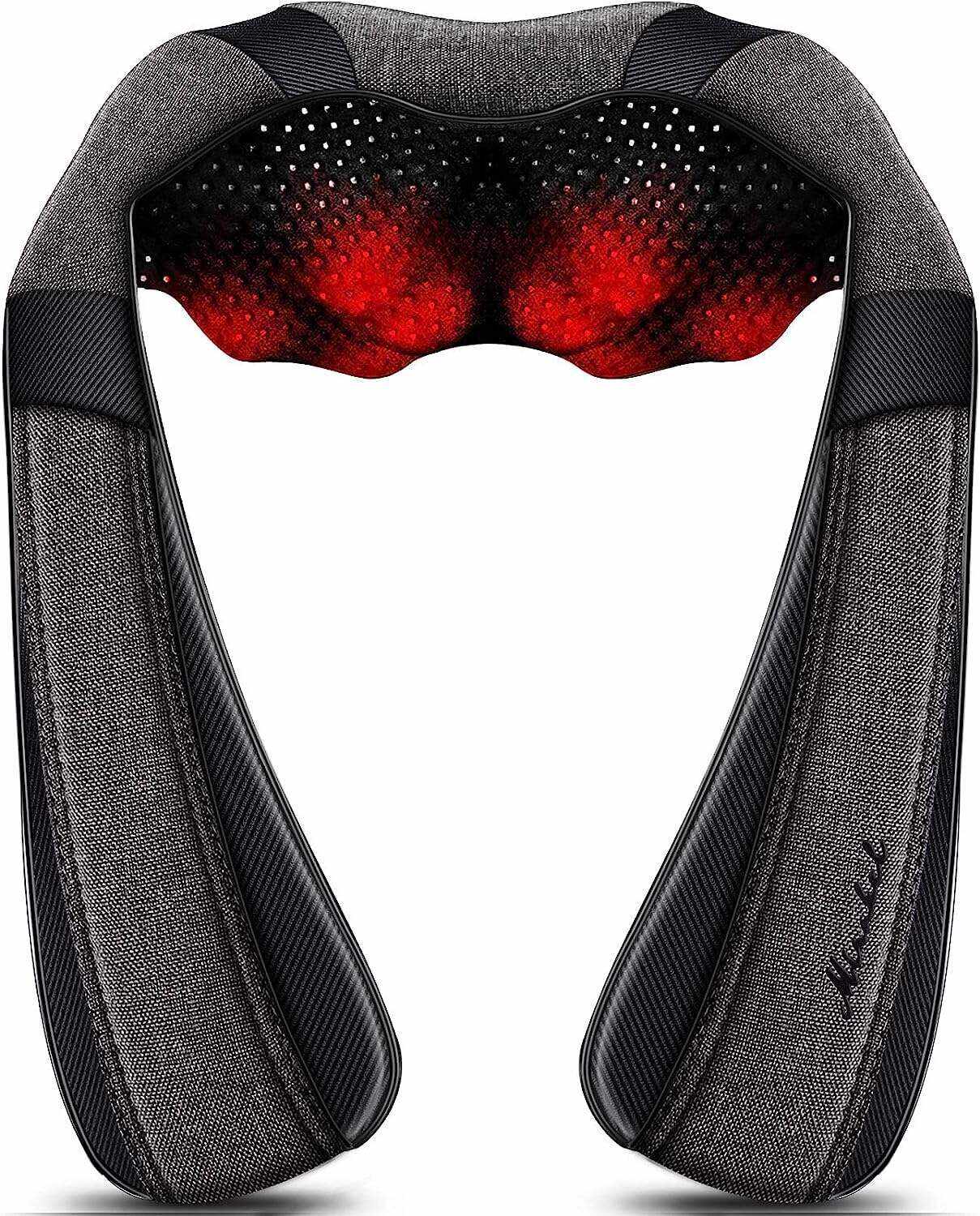 Back Massager, Shiatsu Neck Massager with Heat, Electric Shoulder Massager, Kneading Massage Pillow for Neck, Back, Shoulder, Foot, Leg, Muscle Pain Relief, Get Well Soon Presents - Christmas Gifts