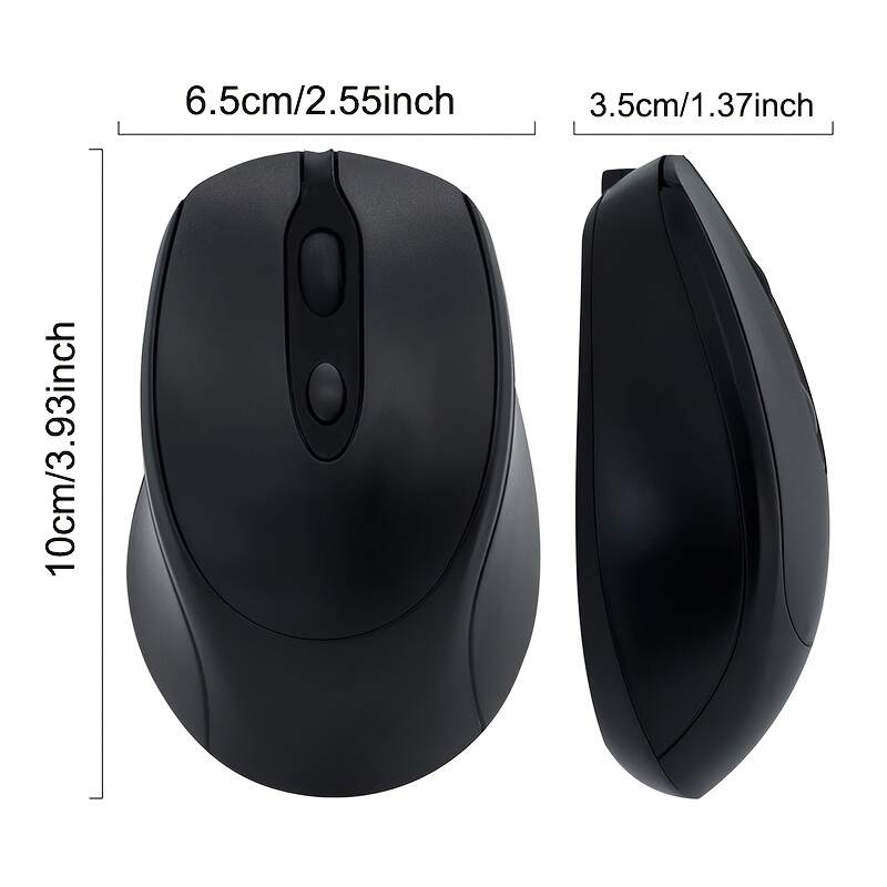 [Wireless Mouse] Rechargeable Wireless Mouse | Updated Small Ergonomic Mouse, 2.4G+Bt Dual-Mode Connection, with USB Receiver, Suitable for Pc Computers, Laptops And Desktops, with Silent Click Function