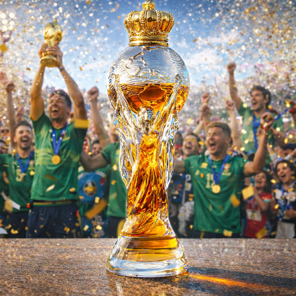 FIFA World Cup Champion Trophy Whiskey Bottle
